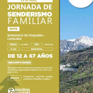🌿 Jornada de senderismo: Barranco de Poqueira – Capileira  
  
📅 Domingo 26 de abril  
  
El Patronato Municipal de Deportes organiza una ruta de...