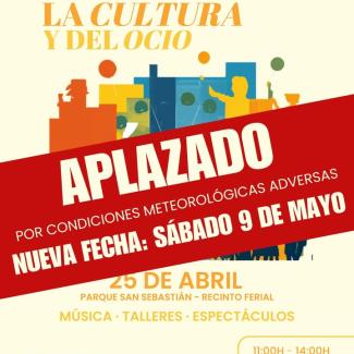 ⚠️ APLAZADA LA FERIA DE LA CULTURA Y DEL OCIO  
  
Debido a la actualización de la AEMET y al aviso por lluvias, aplazamos la celebración de la X F...