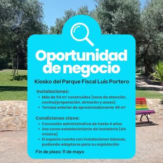 🚧 Nueva oportunidad de negocio en Ogíjares  
  
El Ayuntamiento de Ogíjares abre el proceso de licitación para la explotación del kiosco-bar del P...