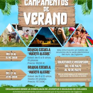 🌞 CAMPAMENTOS DE VERANO INFANTILES  ¡Vive tu mejor verano!  
  
🐄 CAMPAMENTOS INFANTILES – Granja Escuela “Huerto Alegre”  
📅 Turno 1:  
Del 13 ...