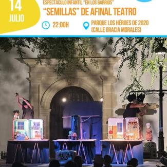 ✨ ¡La magia del teatro de títeres llega a los barrios de Ogíjares!  
  
La compañía AFinal Teatro presenta "Semillas", un espectáculo familiar lle...