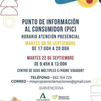 🛍️ El Punto de Información al Consumidor estará disponible este mes para ofrecer atención presencial, resolver dudas y orientar en materia de consu...