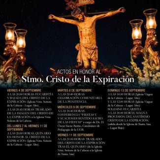 ⚠️ IMPORTANTE | Cambios en los lugares de celebración de algunos actos en honor al Stmo. Cristo de la Expiración.  
  
Se actualiza la ubicación de...