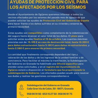 ⚠️ Las personas afectadas por los seísmos del pasado mes de agosto pueden solicitar las ayudas de Protección Civil del Gobierno de España para daño...