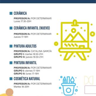 🎨 Ya está abierto el plazo de matrícula para los Talleres de Cultura 2026-2027 de Ogíjares.  
  
Cerámica, pintura, manualidades, crochet, corte y...