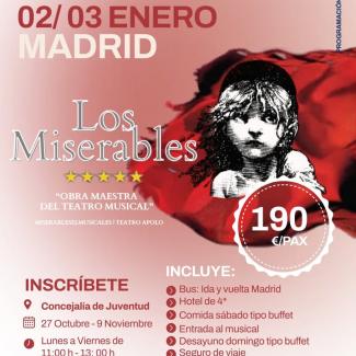 🎭✨ ¡Madrid y Los Miserables nos esperan!  
  
Los días 2 y 3 de enero viajamos a Madrid para disfrutar de uno de los musicales más conocidos y co...