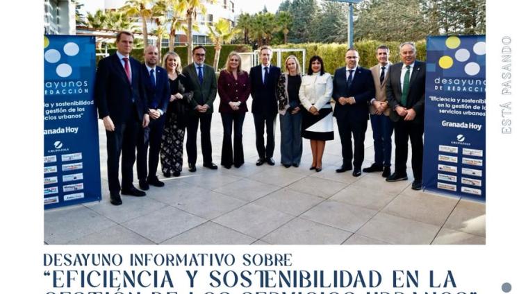 ☕️🌱 Desayuno Informativo: Eficiencia y Sostenibilidad en los Servicios Urbanos  
  
Nuestro alcalde, Estéfano Polo, se ha unido esta mañana a 4 a...