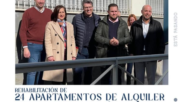 🏗️🏡 Avanzan las obras de rehabilitación de 24 viviendas en Ogíjares  
  
Nuestro alcalde, Estéfano Polo, junto al diputado de Obras Públicas y Viv...