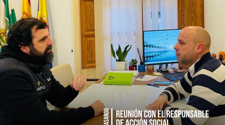 Reunión del alcalde con Gerard Aguilar, responsable de Acción Social de la @fundacionuapo , para trazar líneas de colaboración y cooperación entre ...