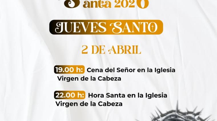 ✝️ Hoy, Ogíjares vive el Jueves Santo, una jornada marcada por el recogimiento y la tradición  
  
📍 19:00 h Cena del Señor  
📍 22:00 h Hora Sant...