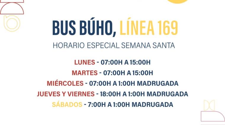 🚌 Horario especial del bus búho (Línea 169)  
  
Desde la Concejalía de Transporte y Movilidad del Ayuntamiento de Ogíjares informamos del horario...