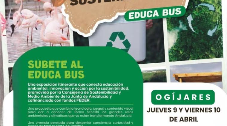 🌱 EDUCA BUS EN OGÍJARES  
  
📅 Jueves 9 y viernes 10 de abril  
🕙 De 10:00 a 14:00 h y de 16:00 a 20:00 h  
📍 Parking público (Pabellón Municip...